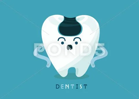 Caries of tooth 스톡 일러스트