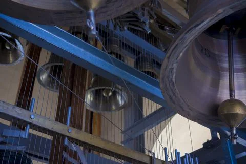 Carillon - bell with automatic mechanical vibration device Stock Photos