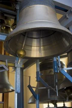 Carillon - bell with automatic mechanical vibration device Stock Photos