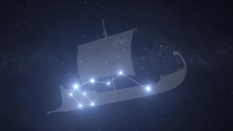 Carina Constellation Animation – Star Map Stock Footage 333238983