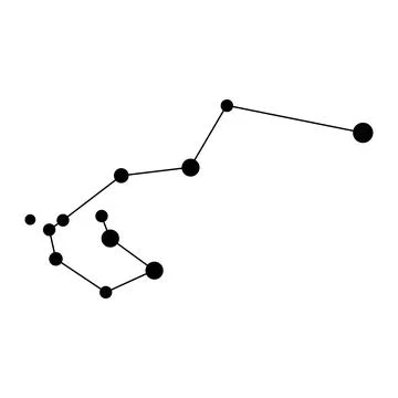 Carina constellation map. Vector illustration. Stock Illustration
