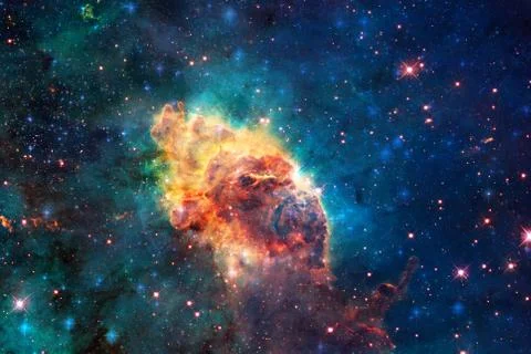Carina Nebula in outer space. Elements of this image furnished by NASA. Stock Illustration