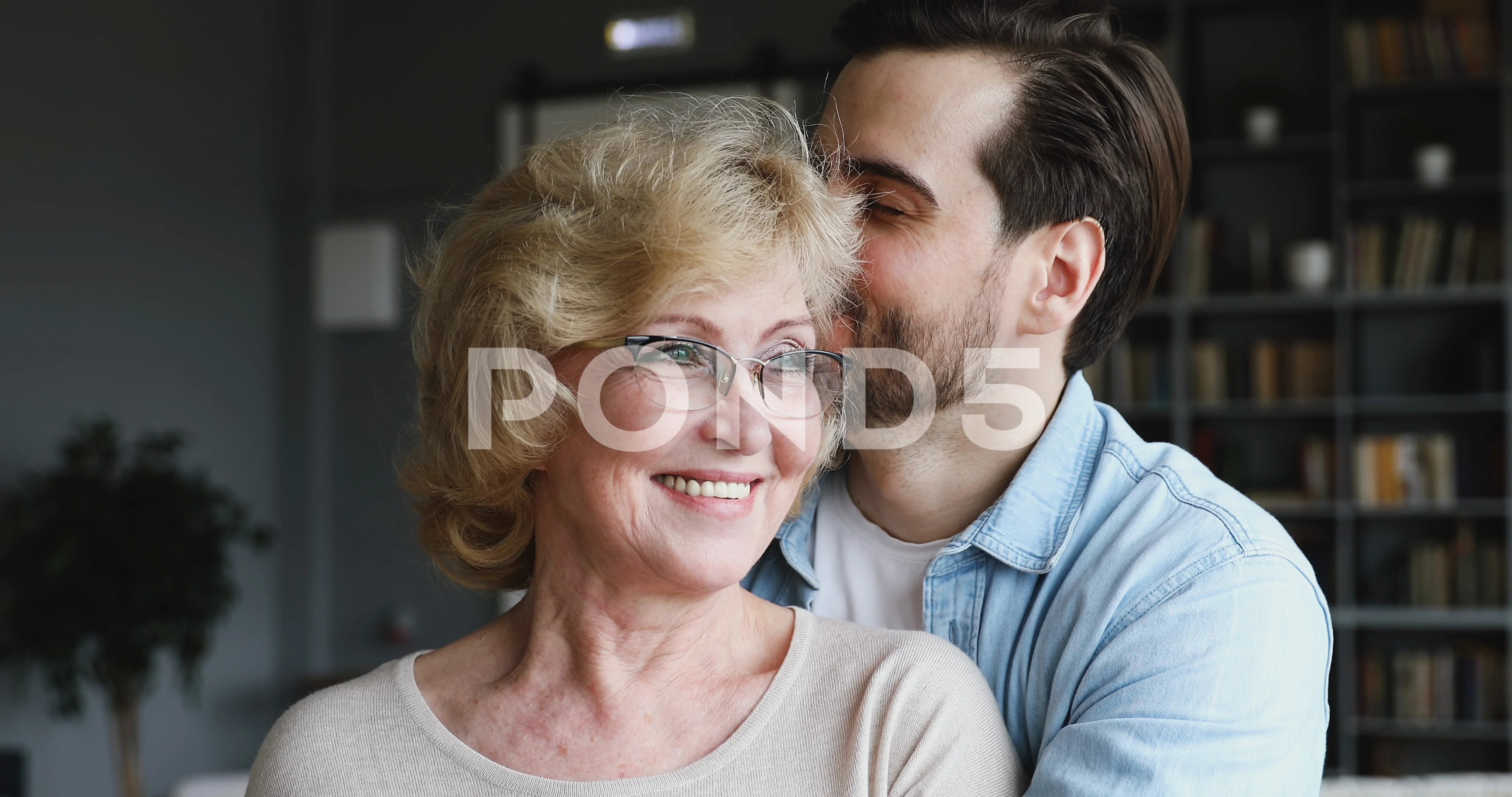 Mom Son Kissing