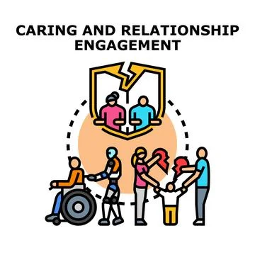 Caring and relationship engagement vector illustration concept Stock Illustration