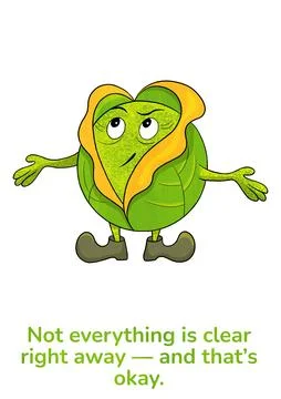 Caring Cabbage Emotion Poster  Puzzlement Stock Illustration