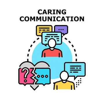 Caring communication sharing ideas and solving problems Stock Illustration