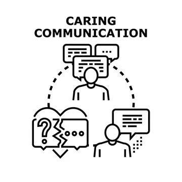 Caring communication sharing ideas and solving problems Stock Illustration