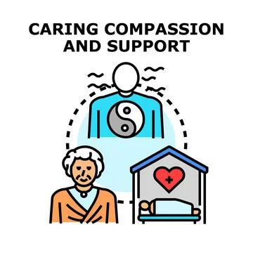 Caring compassion and support for elder medical assistance Stock Illustration