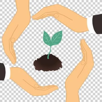 Caring for the environment symbol Stock Illustration