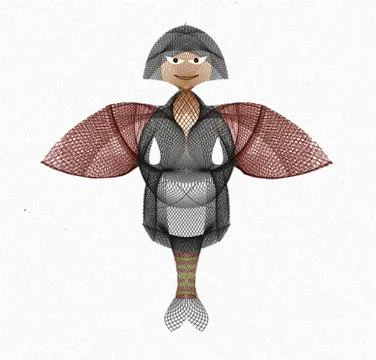Caring Fairy Stock Illustration