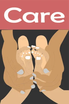 Caring hands Stockillustratie