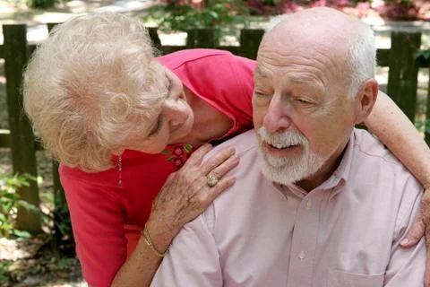 Caring For Husband Stock Photos