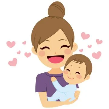 Caring Mother Stock Illustration