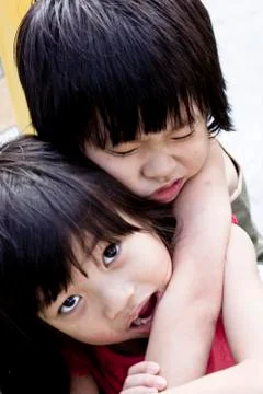 Caring sibling Stock Photos