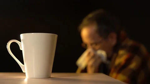 Caring for a sick elderly person. Video stock 143003590