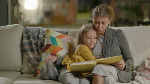 Caring Single Parent Young Mother Babysitter Hug Happy Cute Child Video stock 144593773