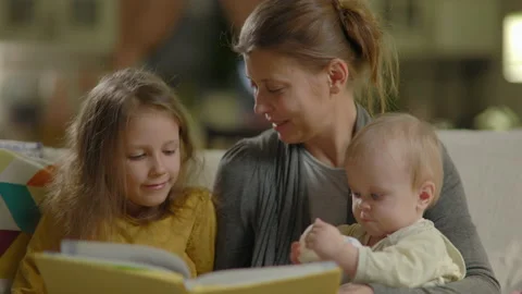 Caring Single Parent Young Mother Babysitter Hug Happy Cute Child Stock Footage 144599033