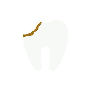 Caring for teeth, broken teeth and cavities Illustrazione stock