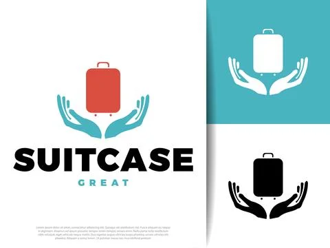 Caring Travel Suitcase Icon, Flat Vector Design for Tourism, Vacation and L.. Stock Illustration