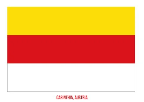 Carinthia Flag Vector Illustration on White Background. States Flag of Austria Stock Illustration