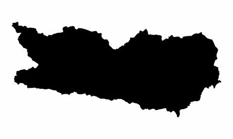 Carinthia silhouette map Stock Illustration