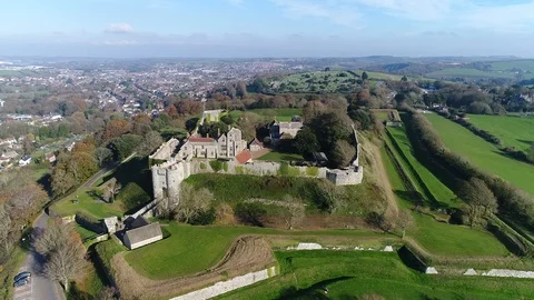 Carisbrooke Castle Stock Footage 88494599