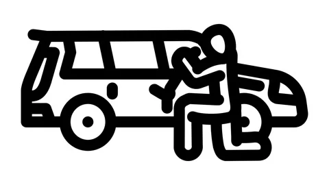 Carjacking crime line icon animation Stock Footage 326752856