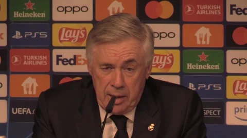 Carlo Ancelotti eases Brahim Diaz's injury worries after RB Leipzig game, LEIPZI Stock Footage 264548191