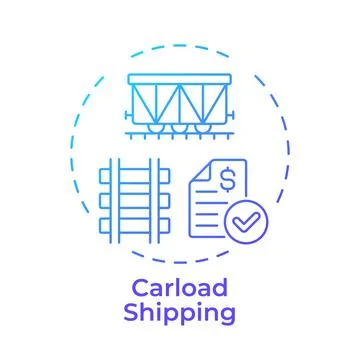Carload shipping gradient outline concept icon 库存插图