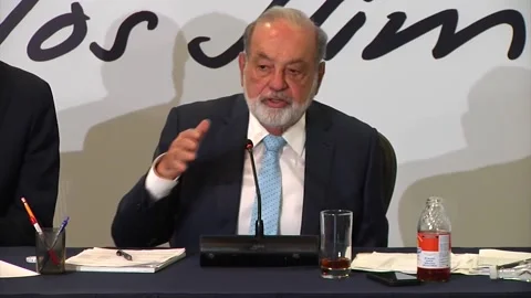 Carlos Slim optimistic about future of Mexico's economy, México, MX - 11 Feb 202 Stock Footage 301587787
