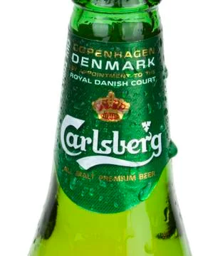 Carlsberg bottle neck Stock Photos