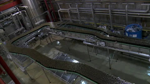 Carlsberg pasteurisation line (bottles) Stock Footage 25275544