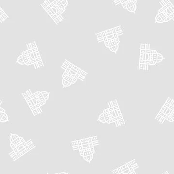 Carlton gardens line seamless pattern Stock Illustration
