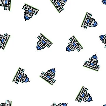 Carlton gardens vector seamless pattern Stock Illustration