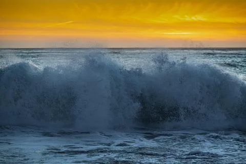 Carmel Beach Sunset Stock Photos