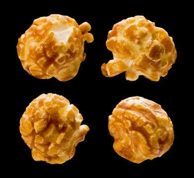 Carmel corn isolated on black Stock Photos