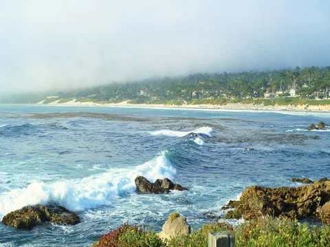 Carmel-by-the-Sea beach Stock Footage 77274011
