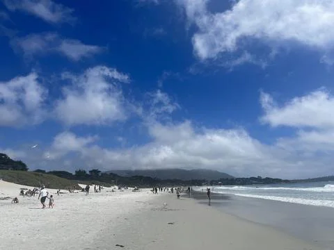 Carmel Sunset Beach Stock Photos
