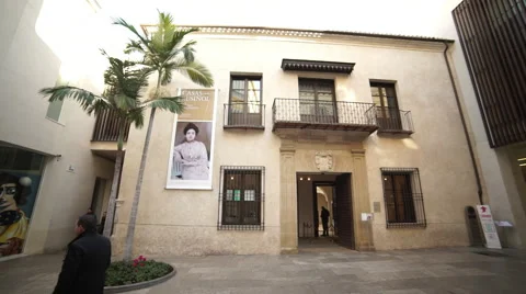 Carmen Thyssen Museum in Malaga Stock Footage 47145028