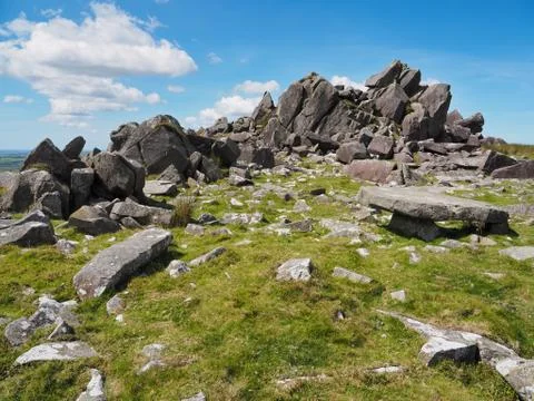 Carn Menyn, thought to be source of Stonehenge bluestones, Pembrokeshire, Wales Stock Photos