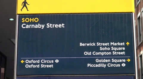 Carnaby Street map Stock Footage 49962674