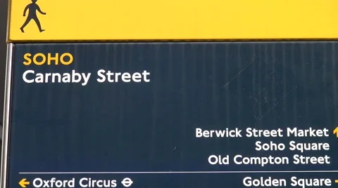 Carnaby Street map sign Stock Footage 49961144