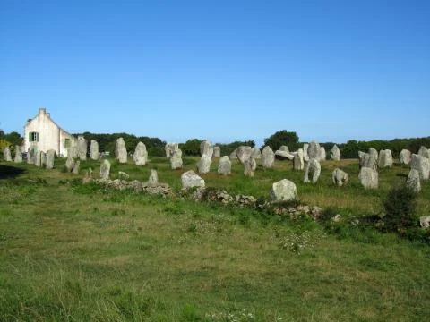 Carnac accient site 스톡 사진