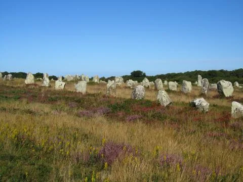 Carnac accient site 스톡 사진