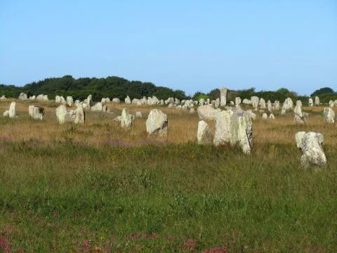 Carnac accient site 스톡 사진