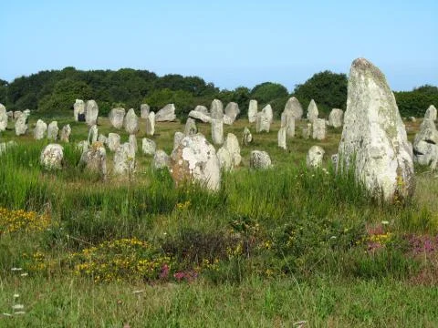 Carnac accient site 스톡 사진