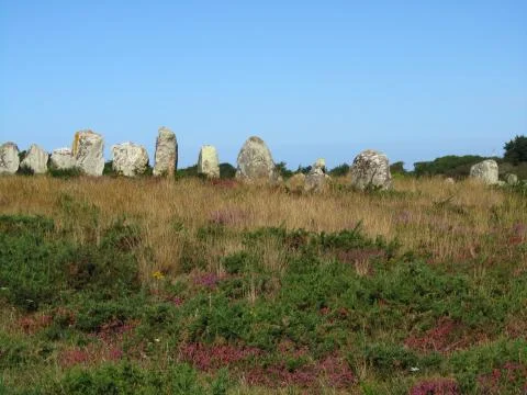 Carnac accient site 스톡 사진