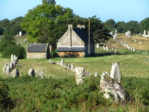 Carnac accient site 스톡 사진