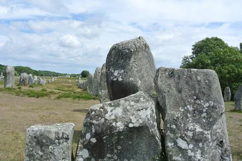 Carnac alignments Stock Photos