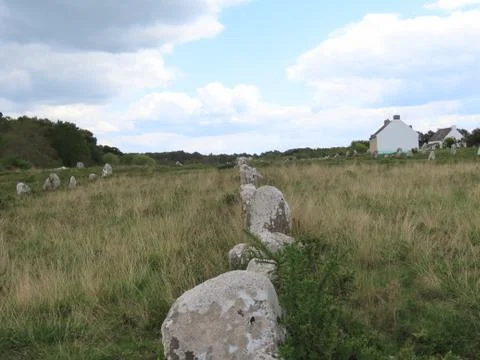 Carnac megalith alignments Foto stock